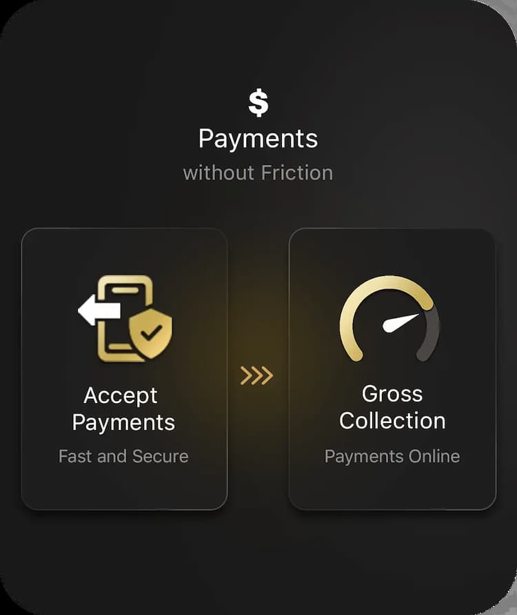 Sports payment management system with fast online checkout, in-app requests, and real-time gross collection monitoring for sports organizations.