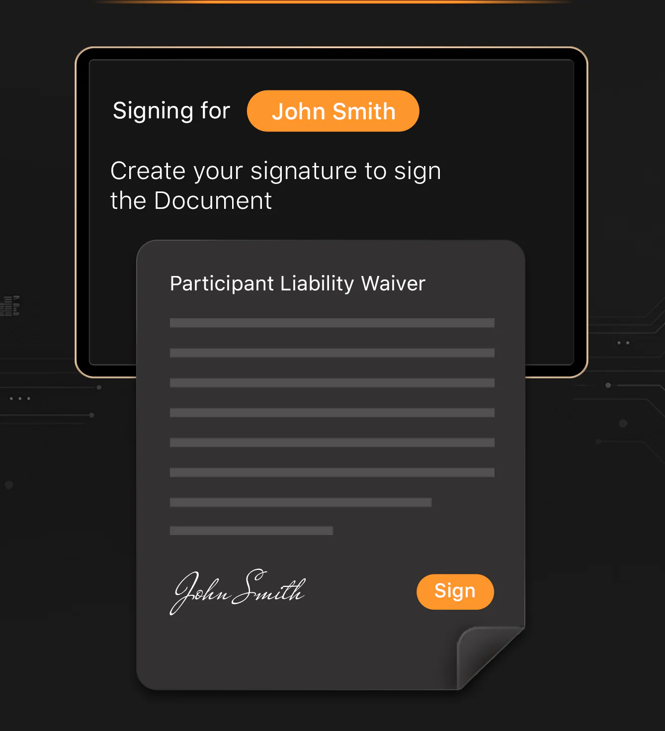 Waiver signing at checkout using online waiver software for sports clubs